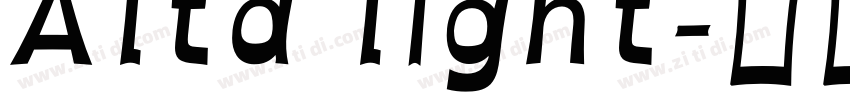 Alta light字体转换